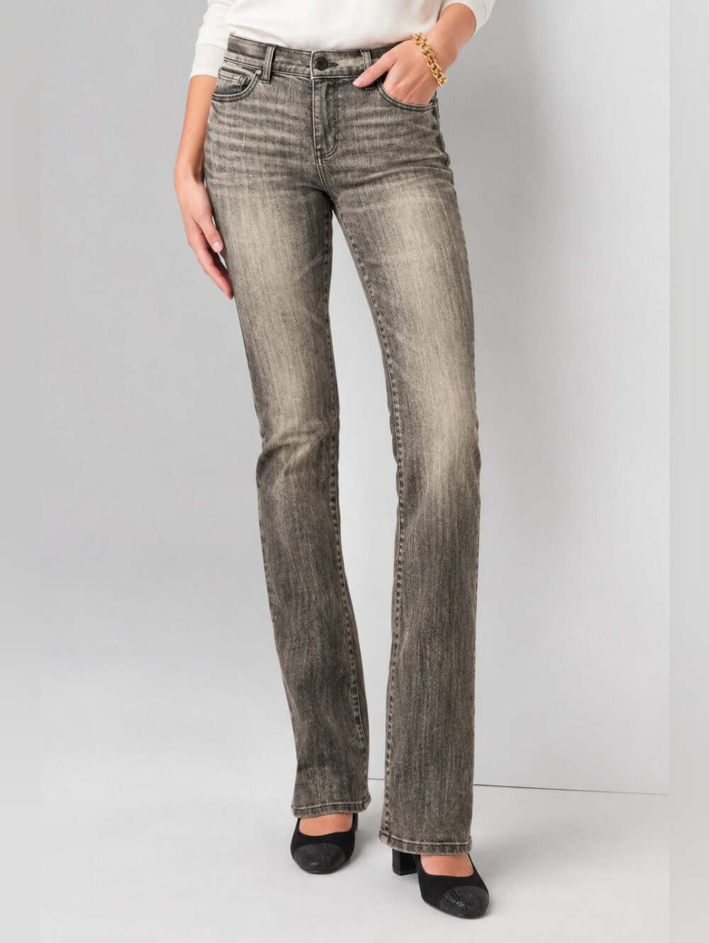 ❤ NWOT! WHITE HOUSE BLACK MARKET WHBM BOOTCUT JEANS, 6 (28)